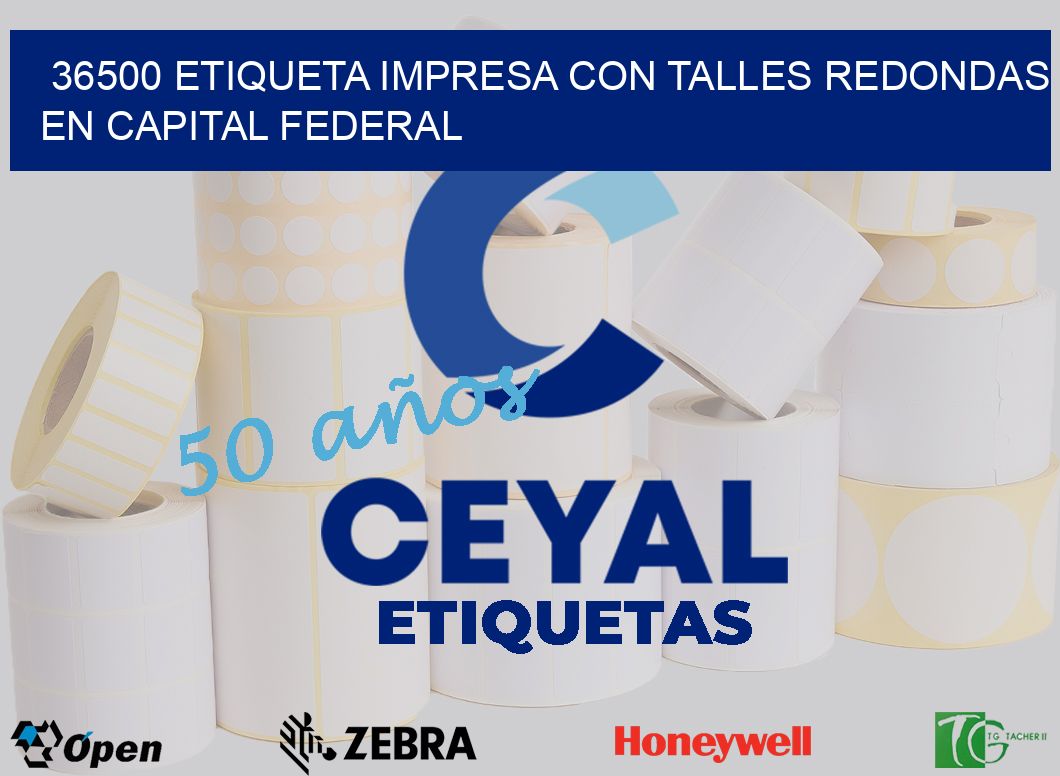 36500 ETIQUETA IMPRESA CON TALLES REDONDAS EN CAPITAL FEDERAL