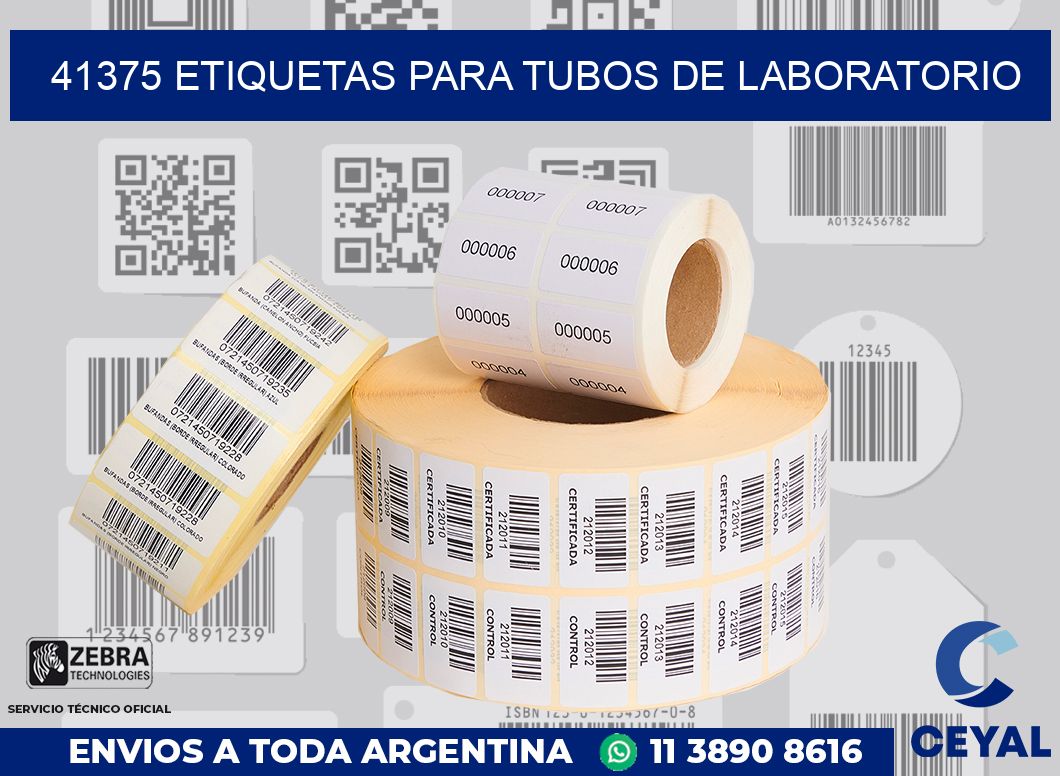 41375 ETIQUETAS PARA TUBOS DE LABORATORIO