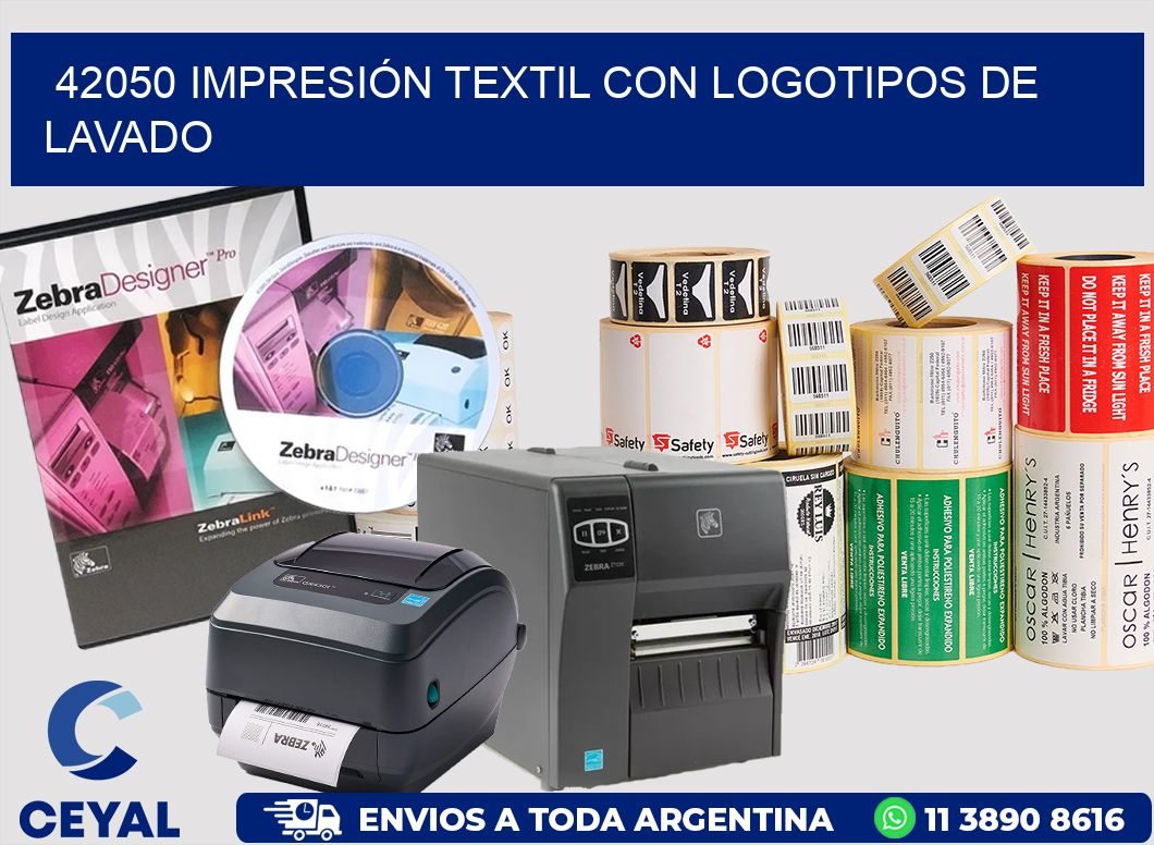 42050 IMPRESIÓN TEXTIL CON LOGOTIPOS DE LAVADO