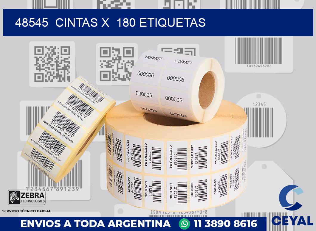 48545  cintas x  180 etiquetas