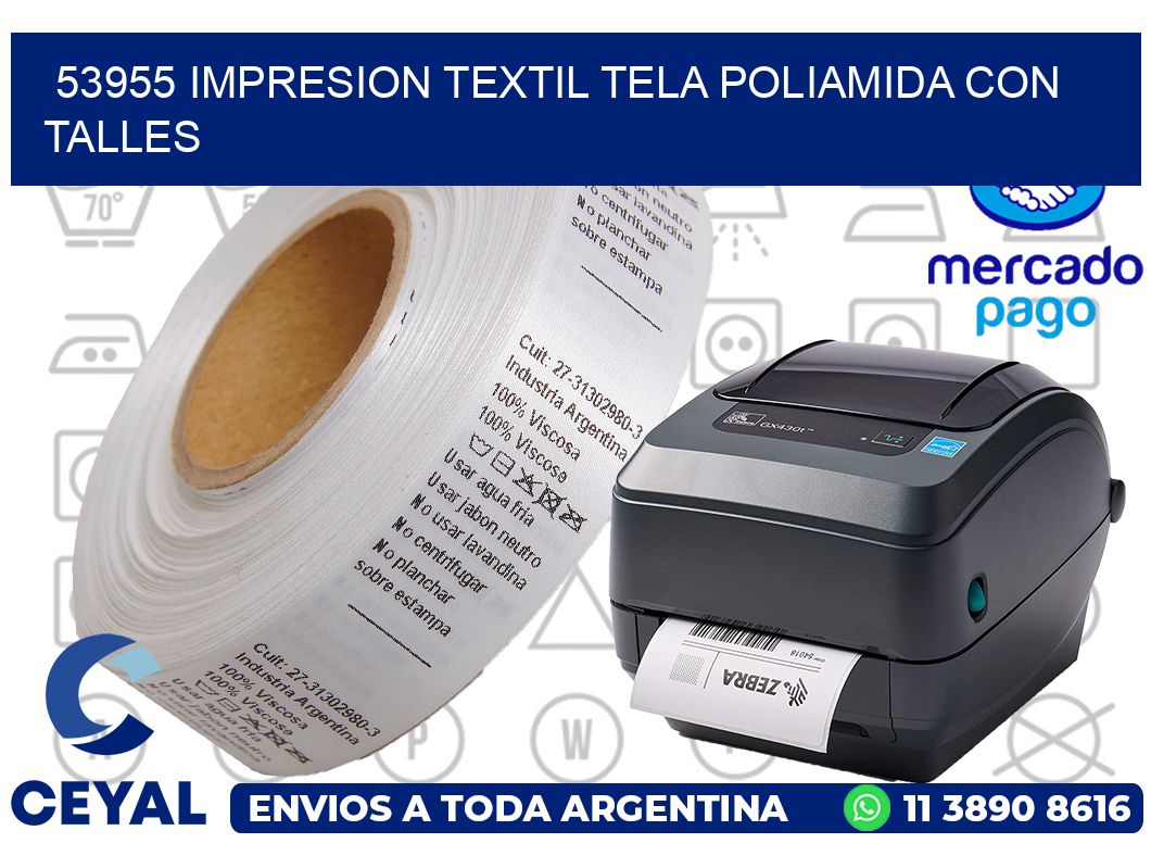 53955 IMPRESION TEXTIL TELA POLIAMIDA CON TALLES