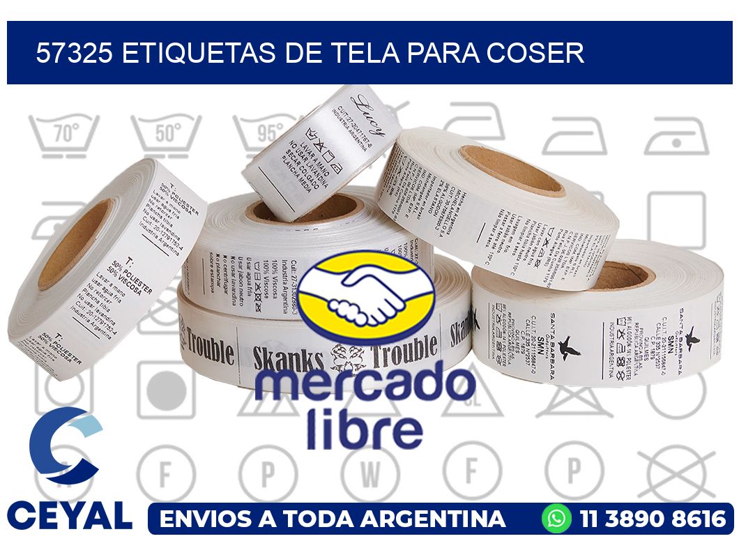 57325 ETIQUETAS DE TELA PARA COSER