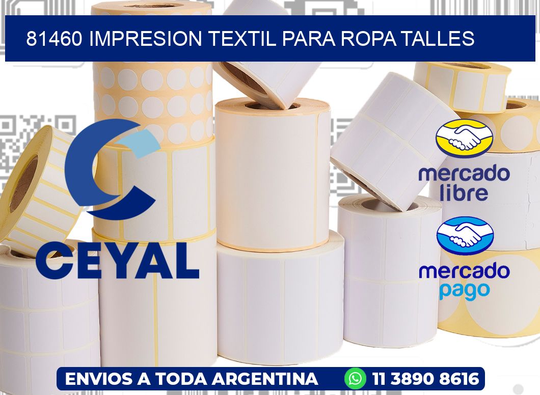 81460 IMPRESION TEXTIL PARA ROPA TALLES