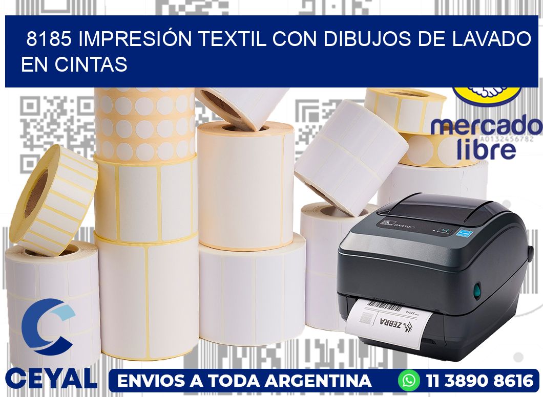 8185 IMPRESIÓN TEXTIL CON DIBUJOS DE LAVADO EN CINTAS