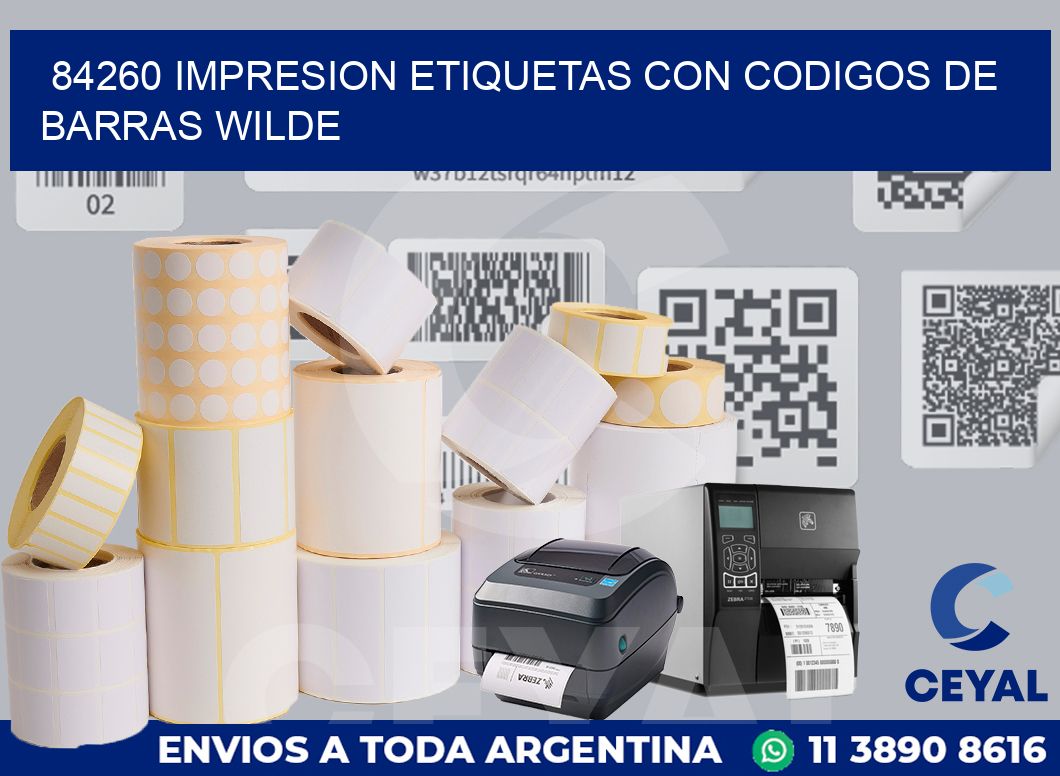 84260 IMPRESION ETIQUETAS CON CODIGOS DE BARRAS WILDE