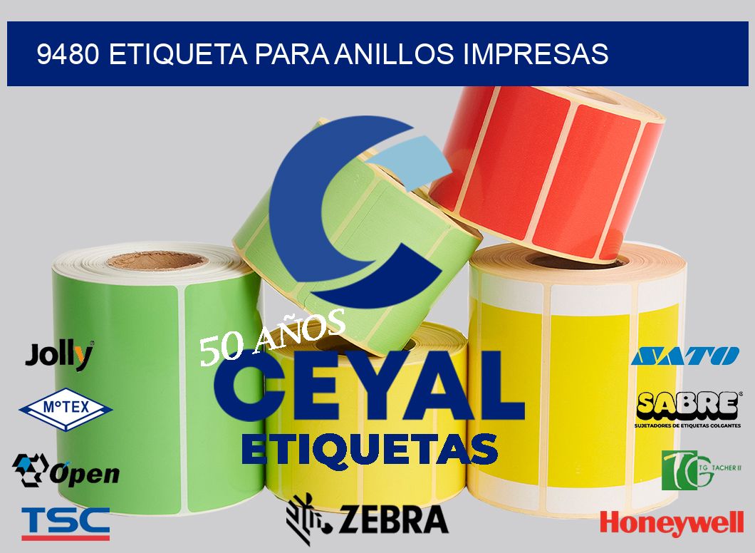 9480 ETIQUETA PARA ANILLOS IMPRESAS