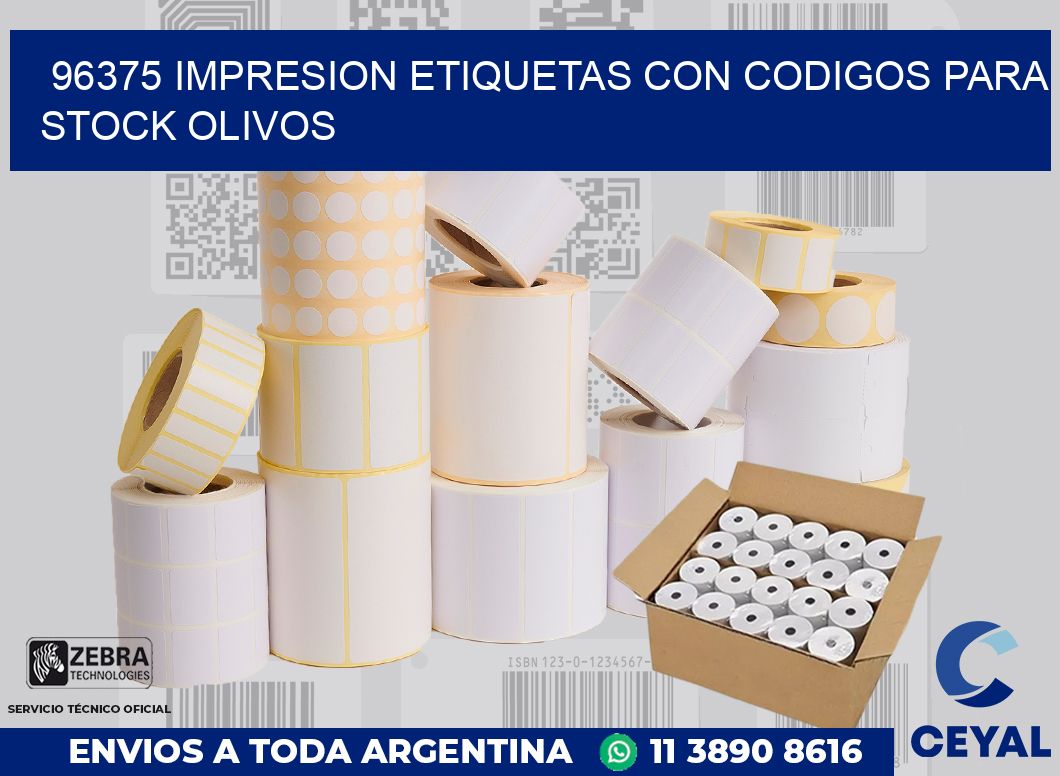 96375 IMPRESION ETIQUETAS CON CODIGOS PARA STOCK OLIVOS