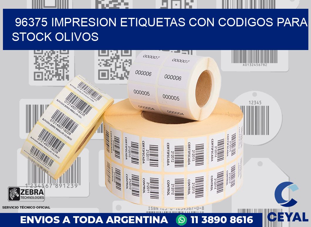 96375 IMPRESION ETIQUETAS CON CODIGOS PARA STOCK OLIVOS