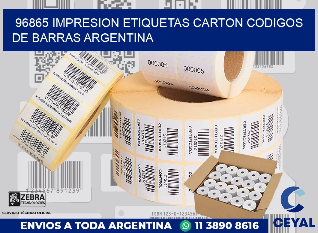 96865 IMPRESION ETIQUETAS CARTON CODIGOS DE BARRAS ARGENTINA