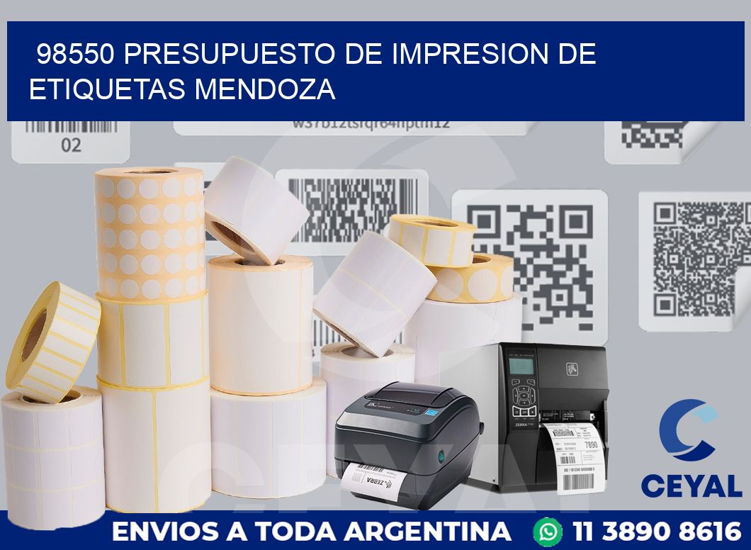 98550 PRESUPUESTO DE IMPRESION DE ETIQUETAS MENDOZA