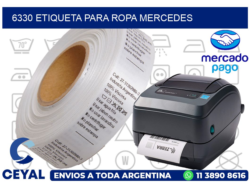 6330 ETIQUETA PARA ROPA MERCEDES