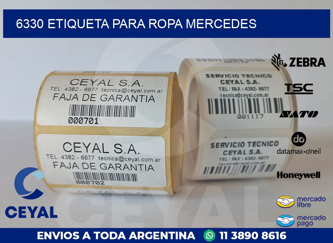 6330 ETIQUETA PARA ROPA MERCEDES