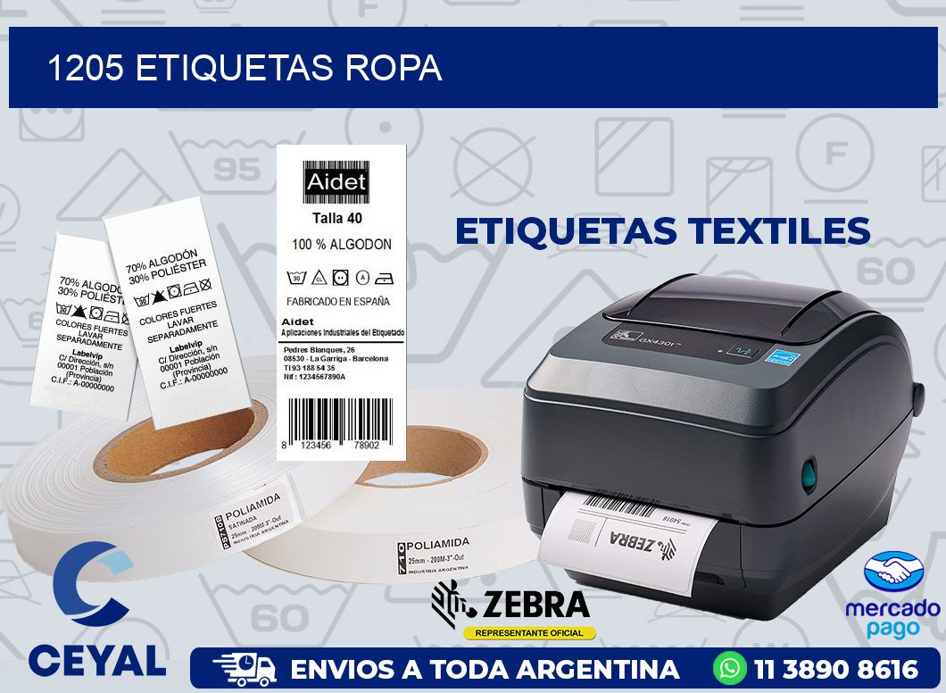 1205 ETIQUETAS ROPA