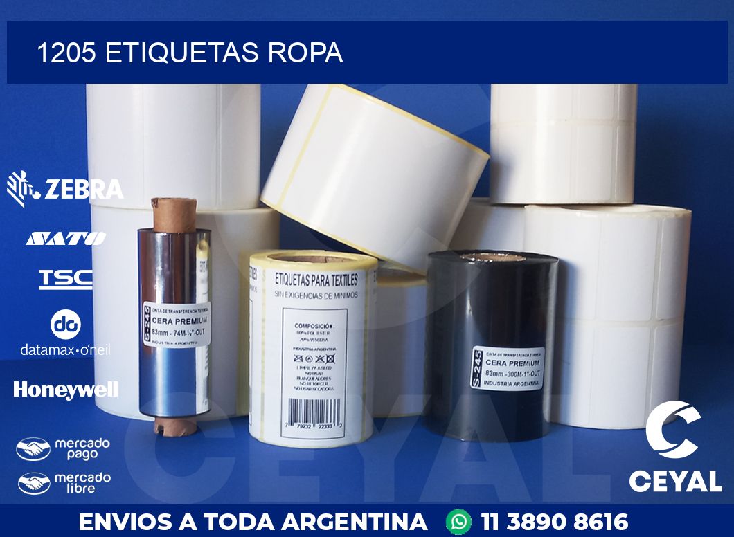 1205 ETIQUETAS ROPA