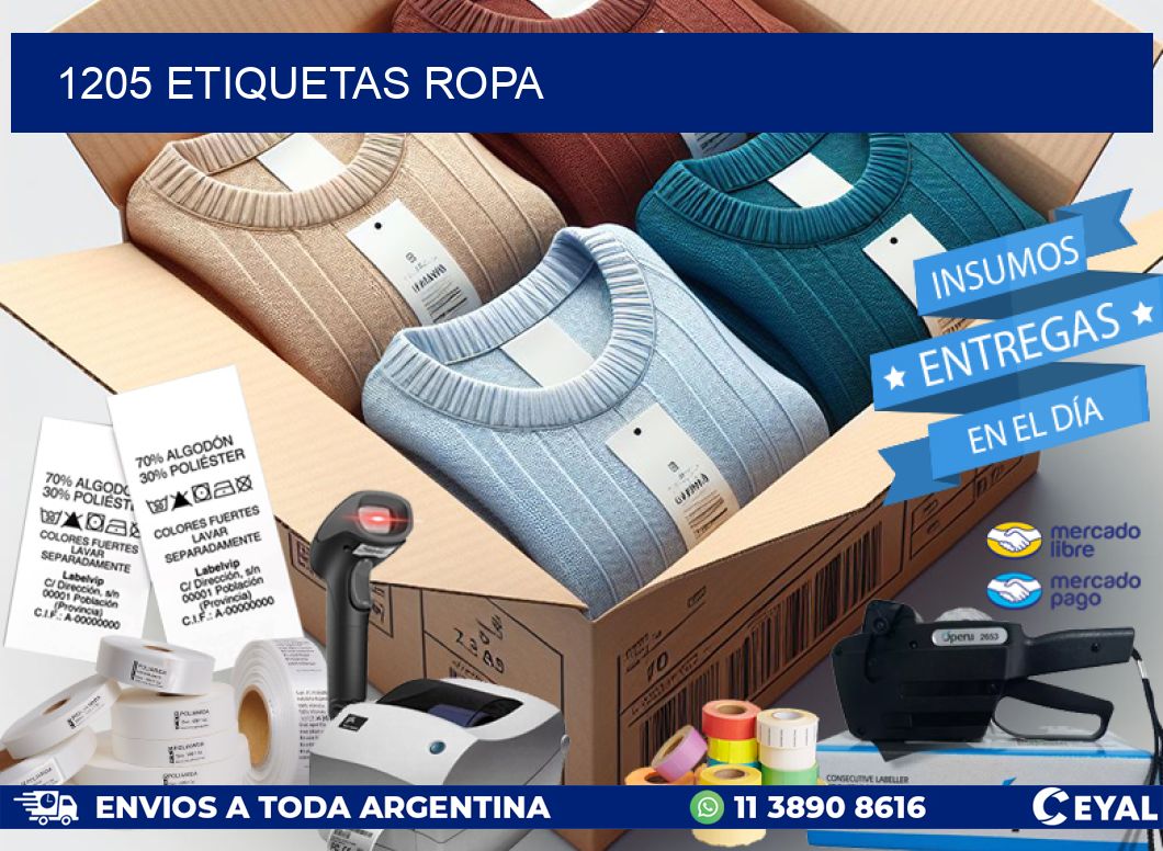 1205 ETIQUETAS ROPA