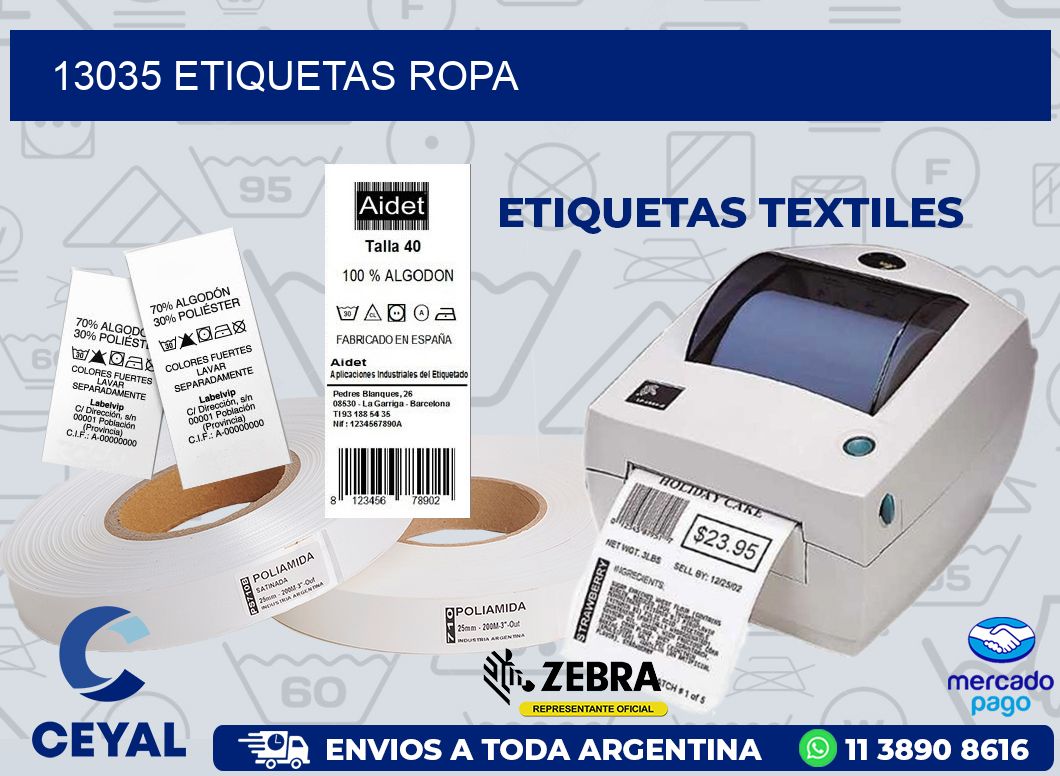 13035 ETIQUETAS ROPA