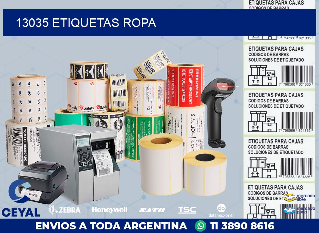 13035 ETIQUETAS ROPA