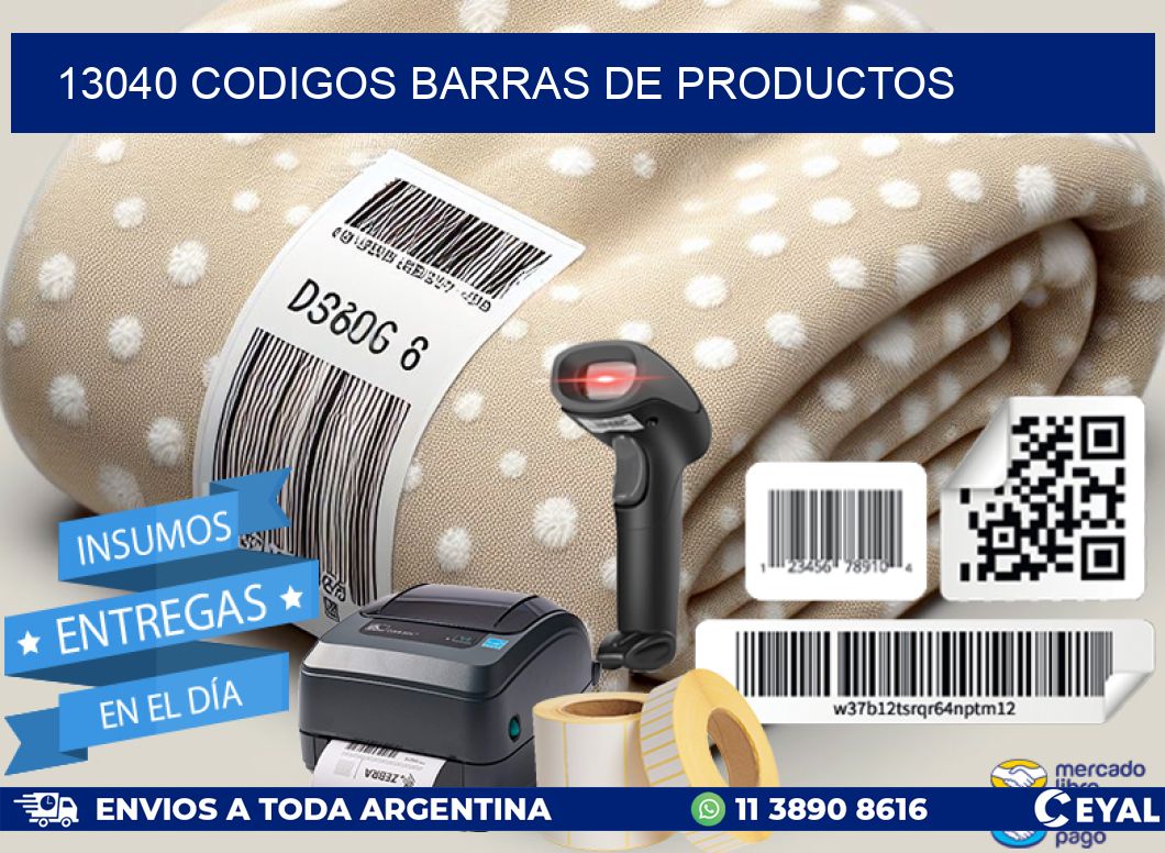 13040 CODIGOS BARRAS DE PRODUCTOS