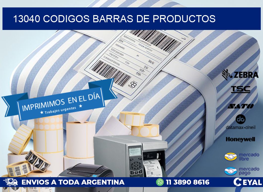 13040 CODIGOS BARRAS DE PRODUCTOS