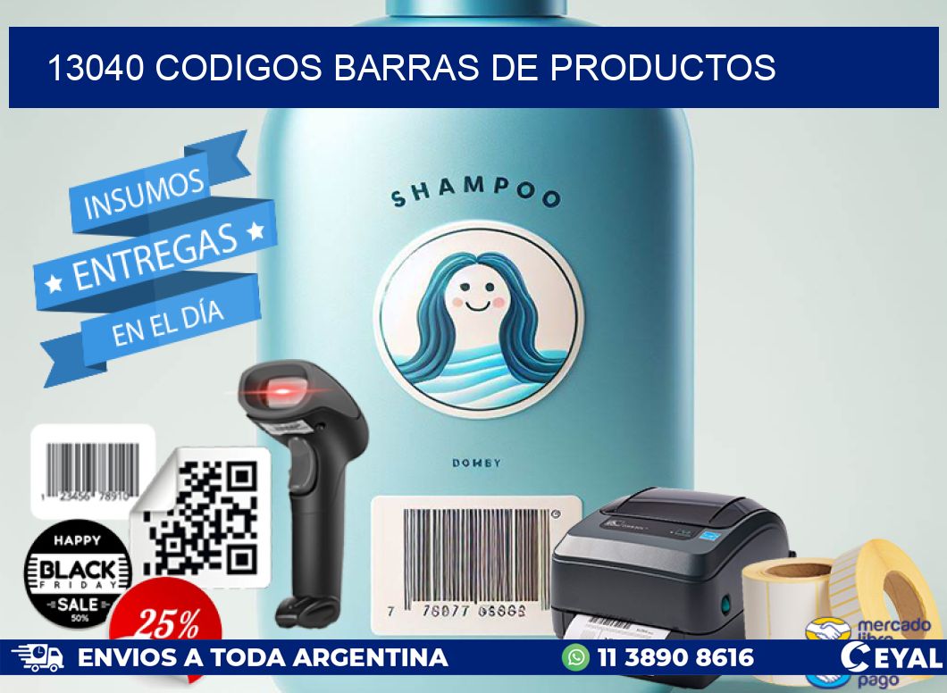 13040 CODIGOS BARRAS DE PRODUCTOS