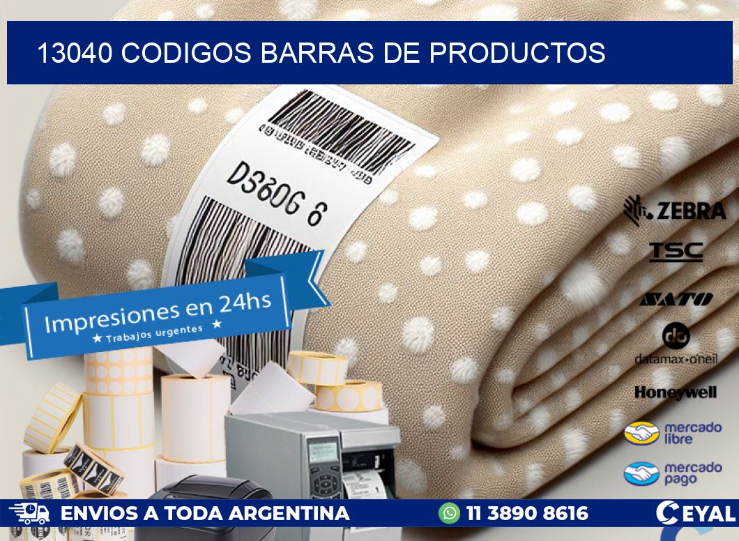 13040 CODIGOS BARRAS DE PRODUCTOS