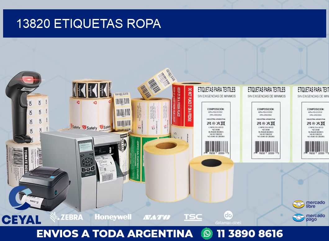 13820 ETIQUETAS ROPA