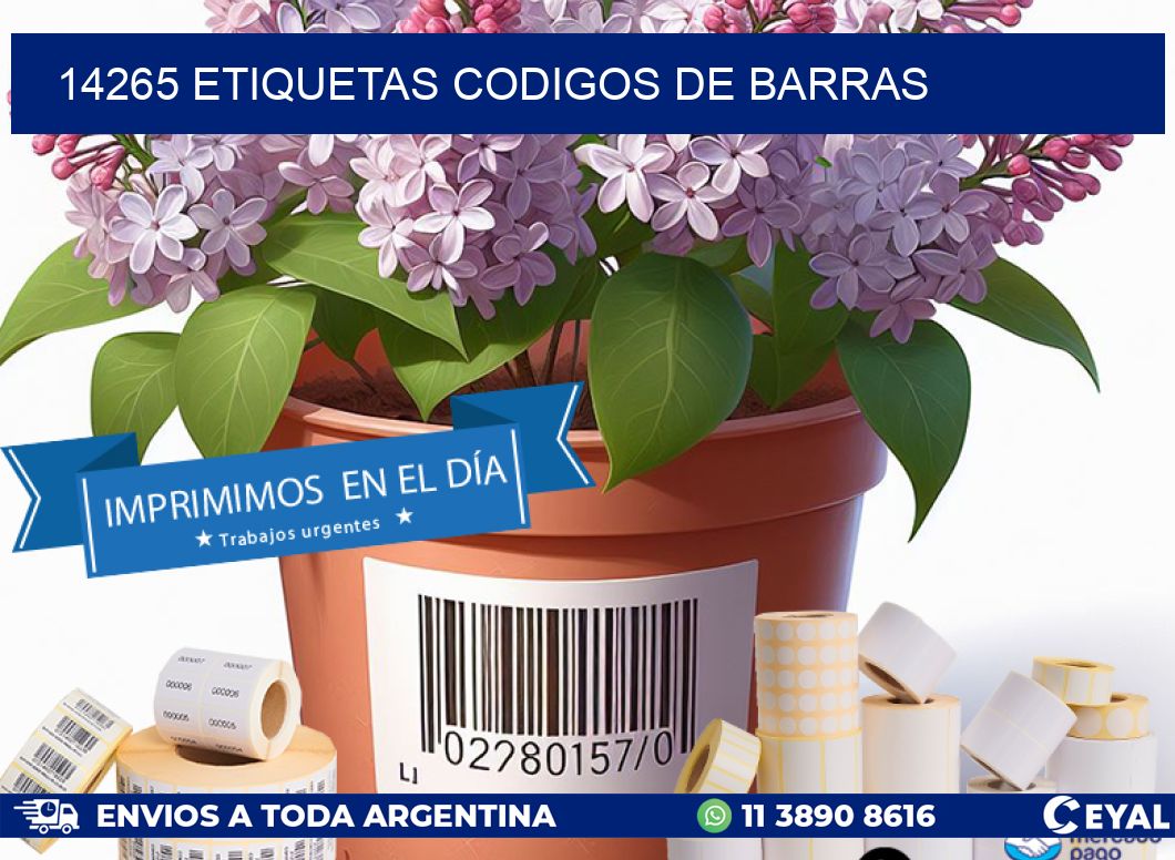 14265 etiquetas codigos de barras