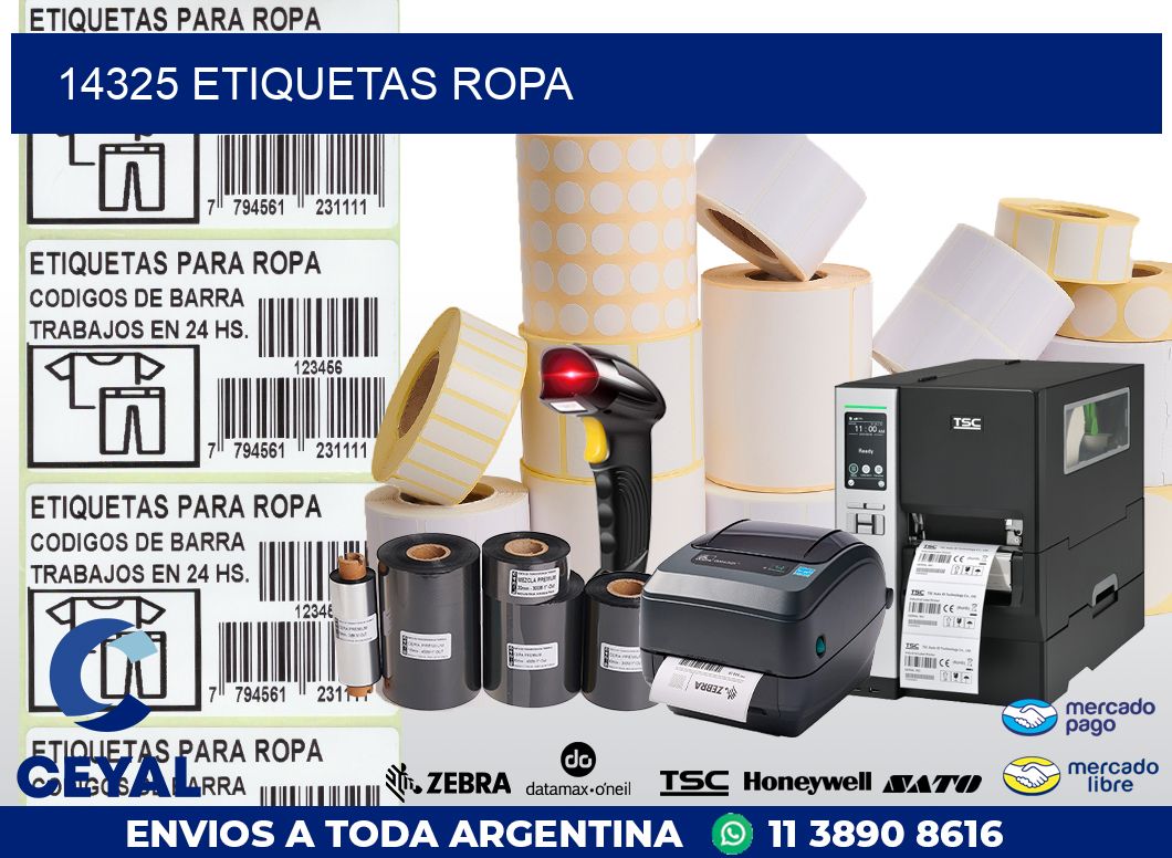 14325 ETIQUETAS ROPA