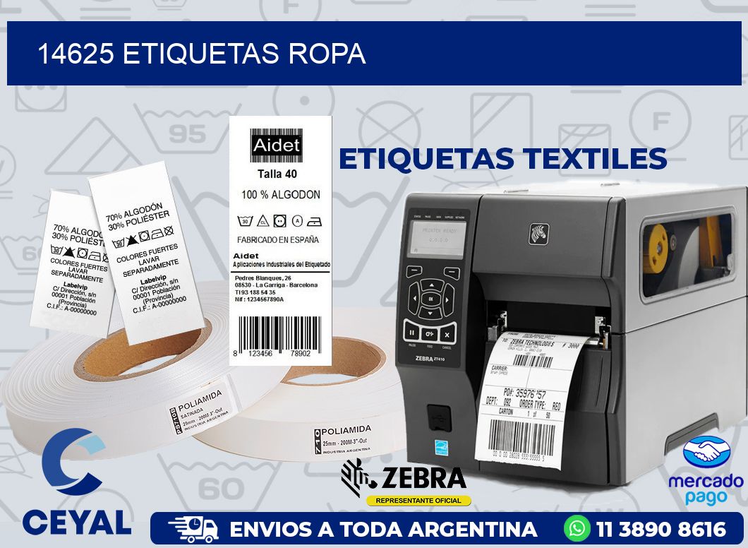 14625 ETIQUETAS ROPA