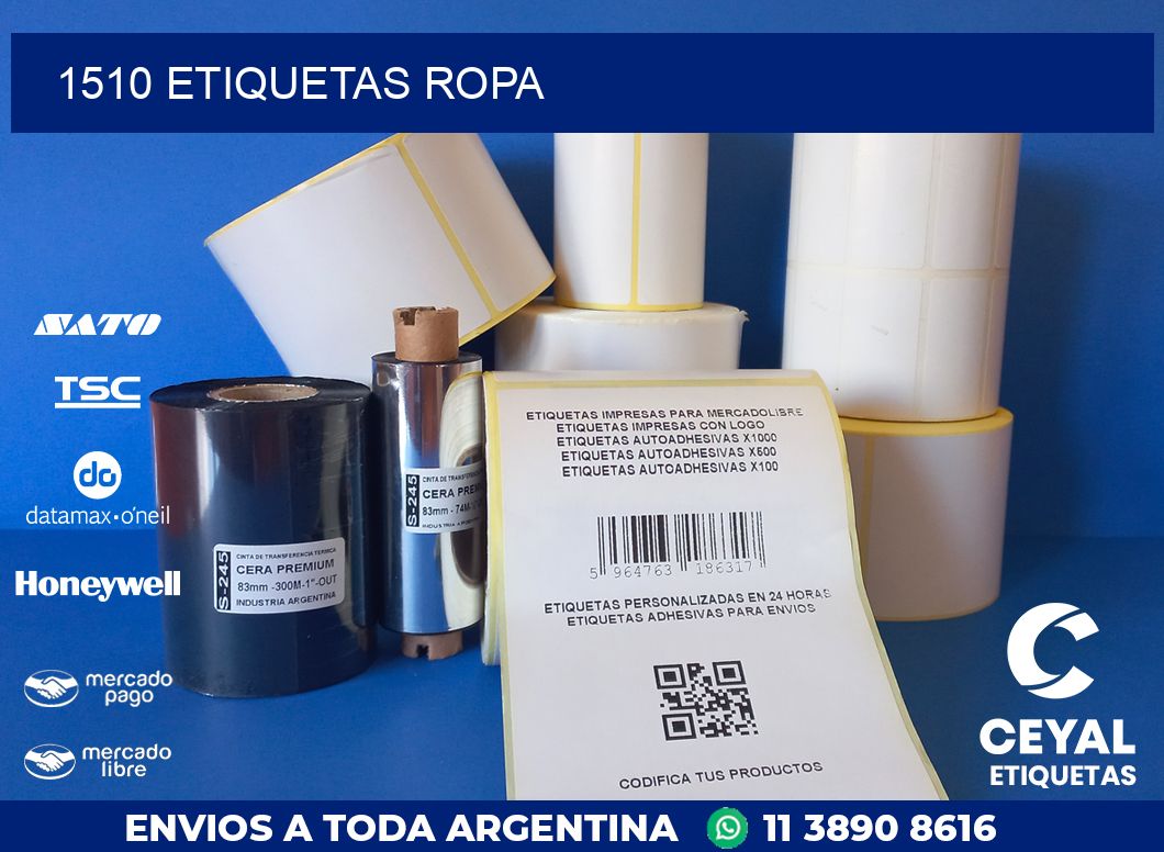 1510 ETIQUETAS ROPA