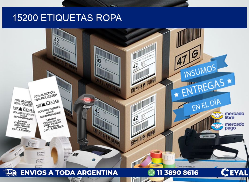 15200 ETIQUETAS ROPA