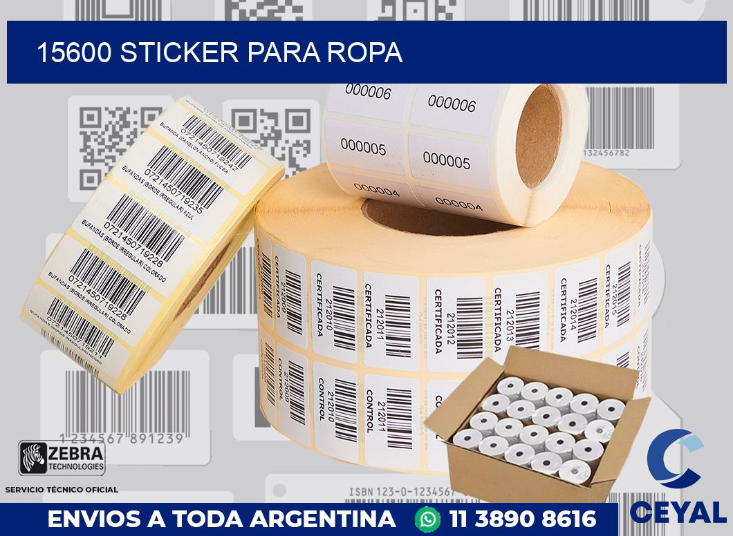 15600 STICKER PARA ROPA