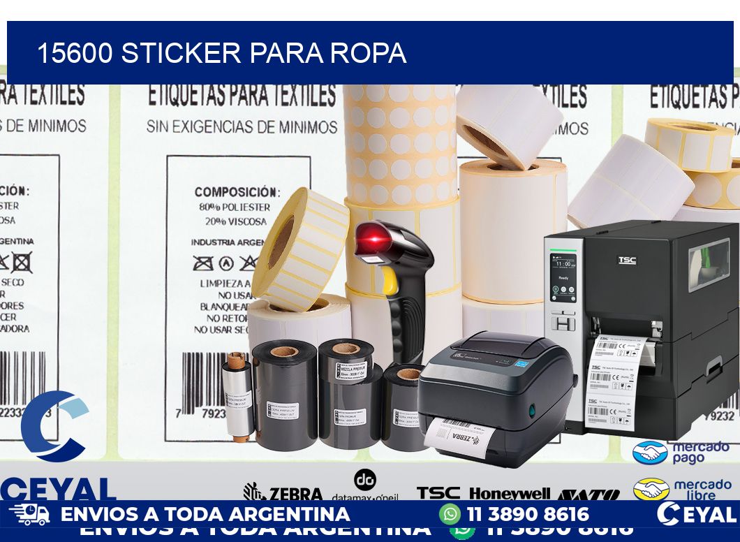 15600 STICKER PARA ROPA