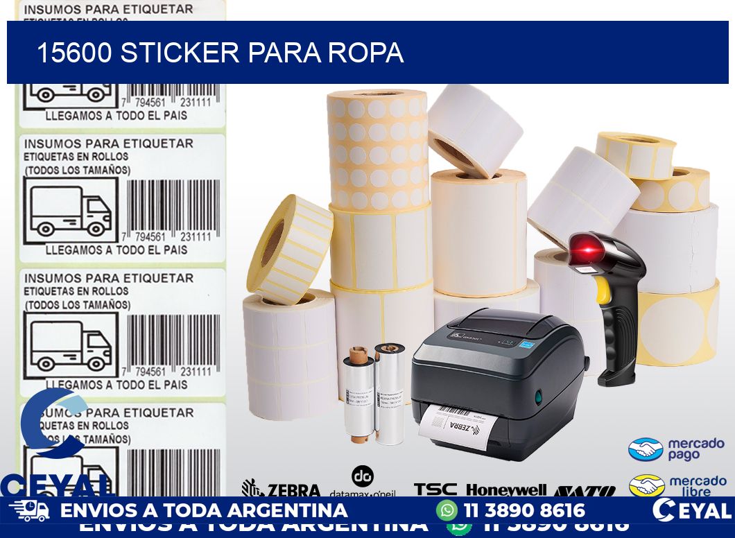 15600 STICKER PARA ROPA