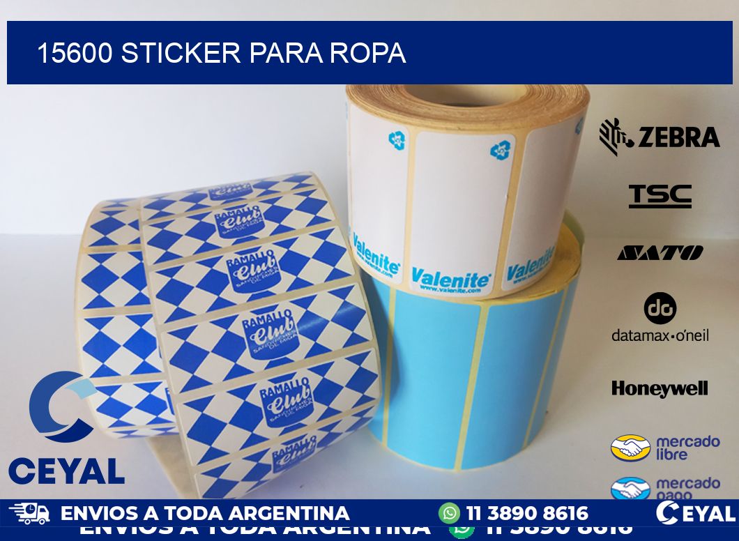 15600 STICKER PARA ROPA