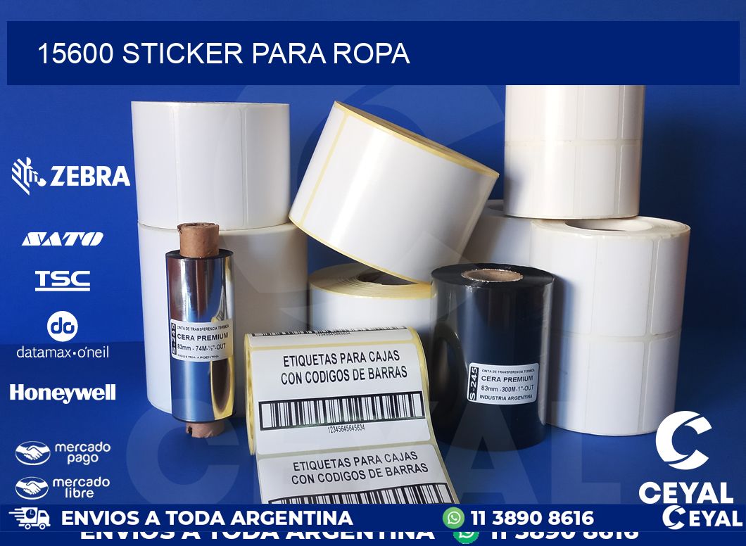 15600 STICKER PARA ROPA