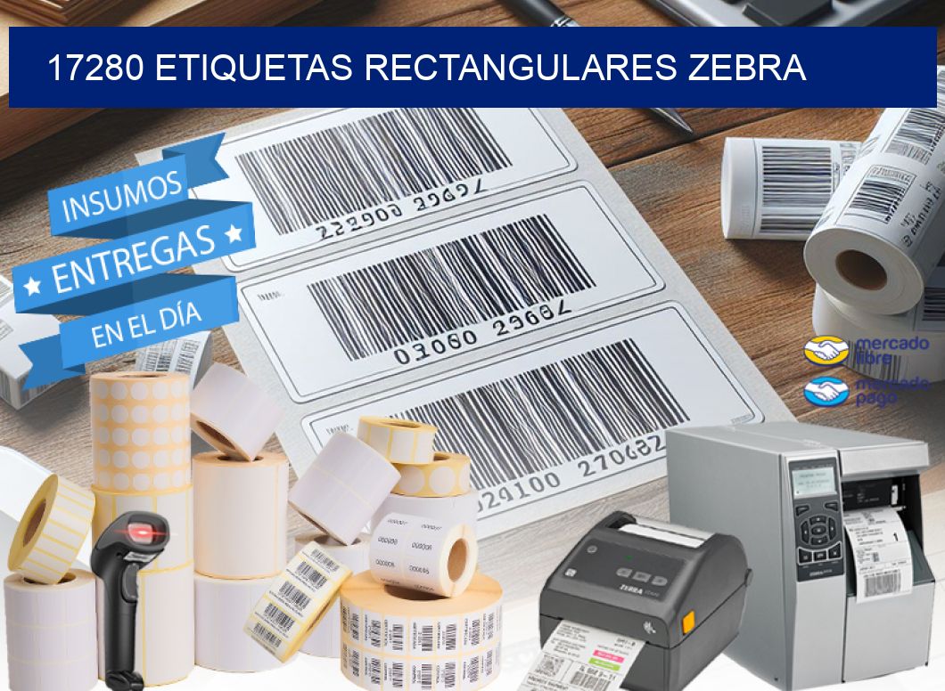 17280 etiquetas rectangulares zebra