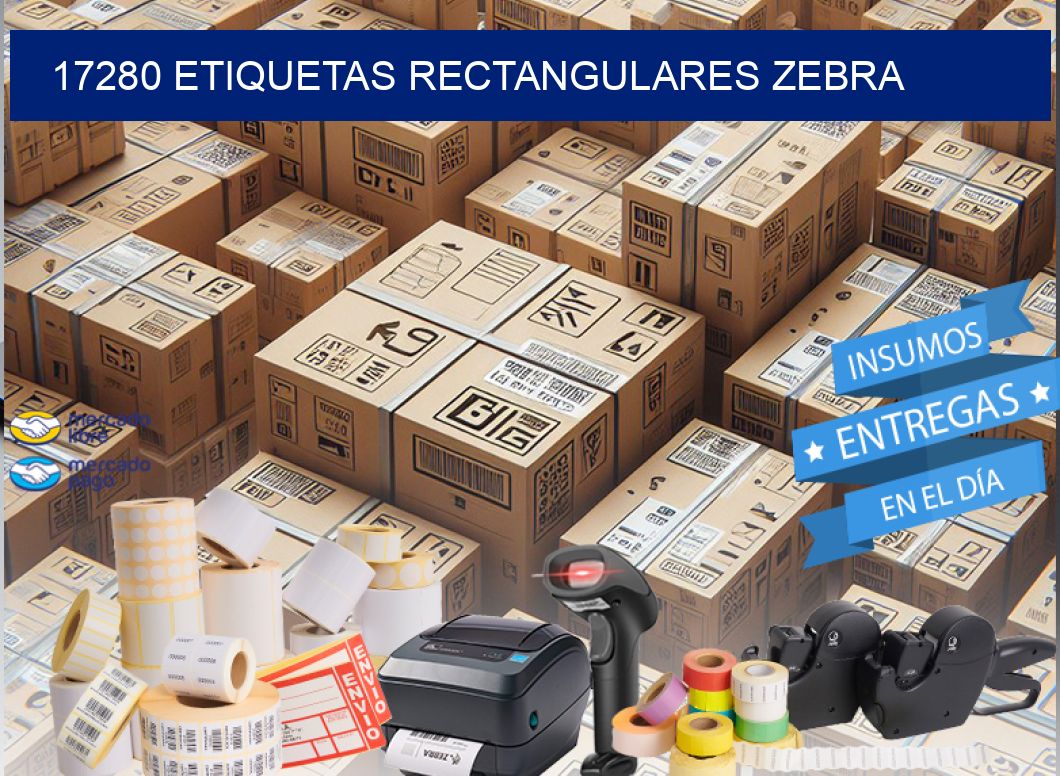 17280 etiquetas rectangulares zebra