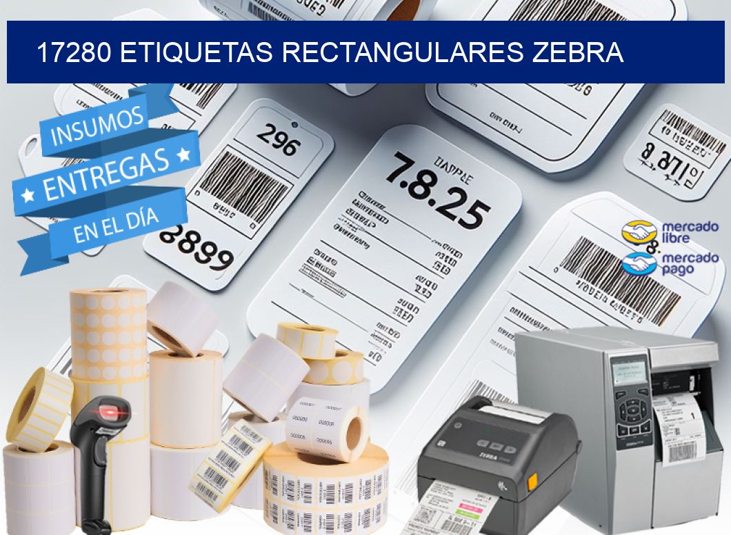 17280 etiquetas rectangulares zebra