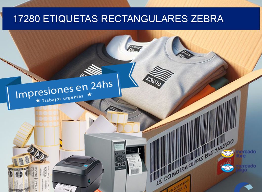 17280 etiquetas rectangulares zebra