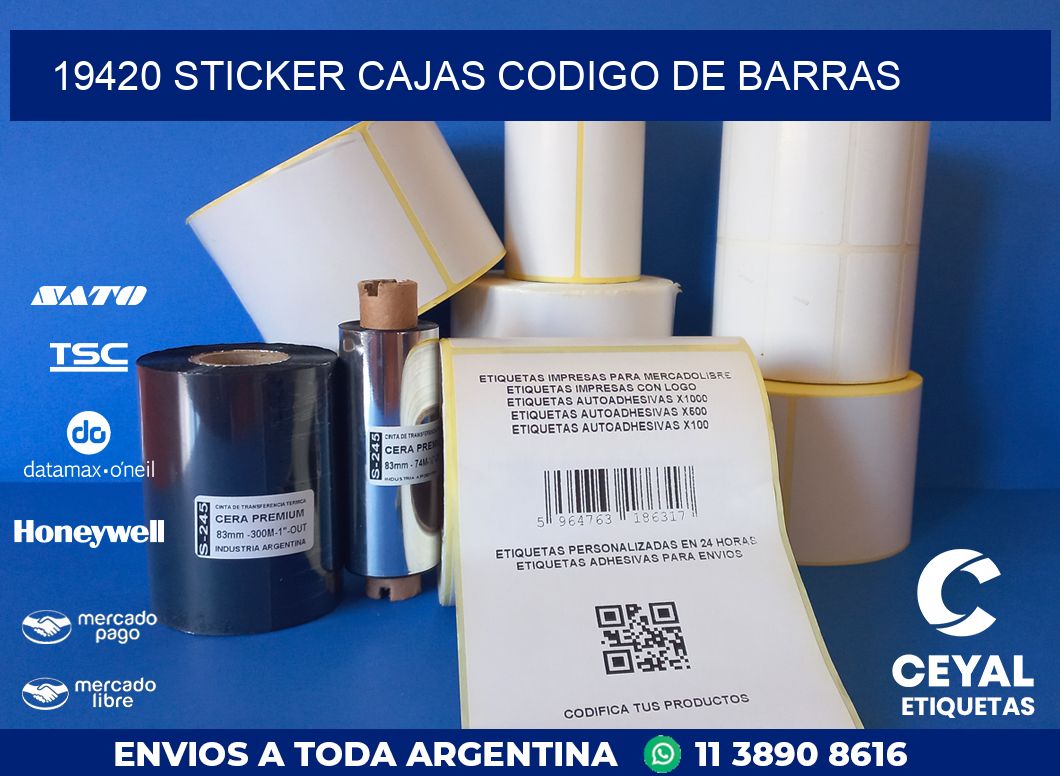 19420 STICKER CAJAS CODIGO DE BARRAS