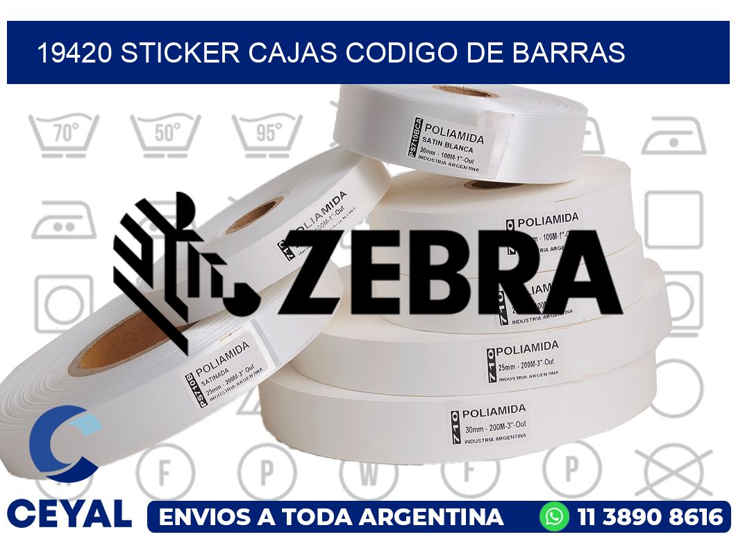 19420 STICKER CAJAS CODIGO DE BARRAS