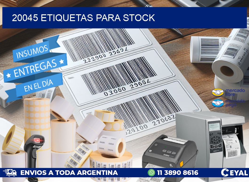 20045 ETIQUETAS PARA STOCK