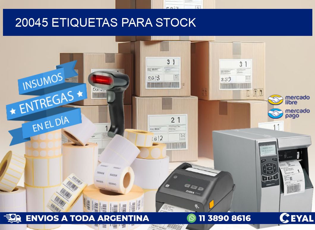 20045 ETIQUETAS PARA STOCK