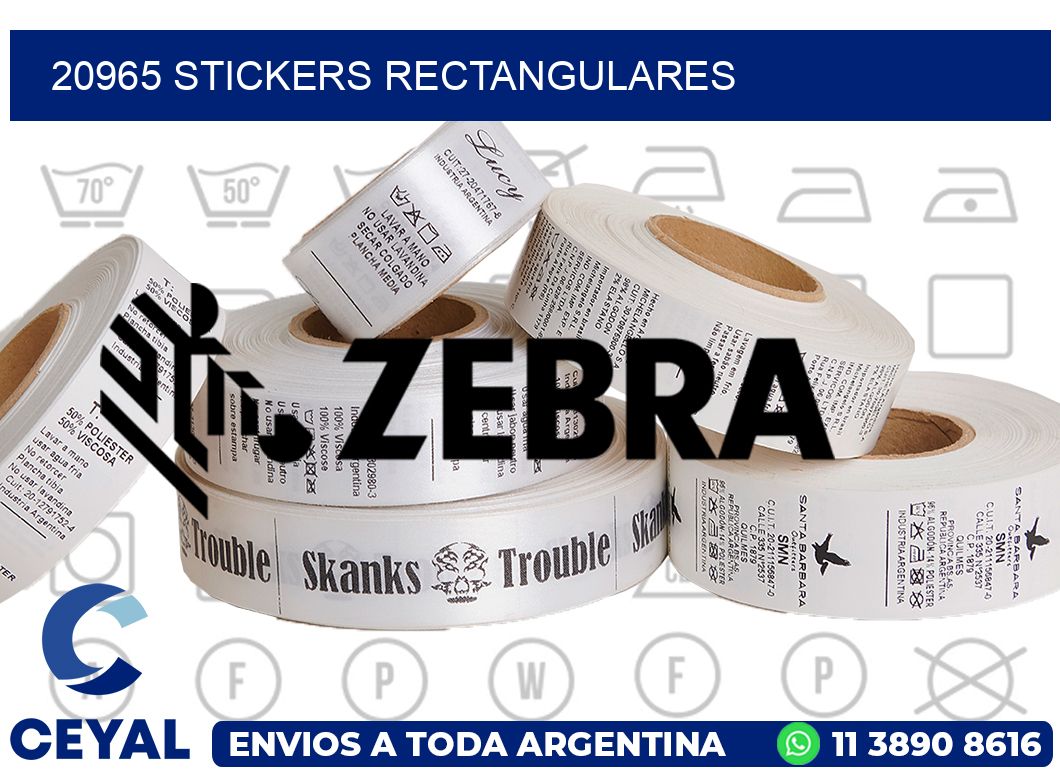 20965 Stickers rectangulares