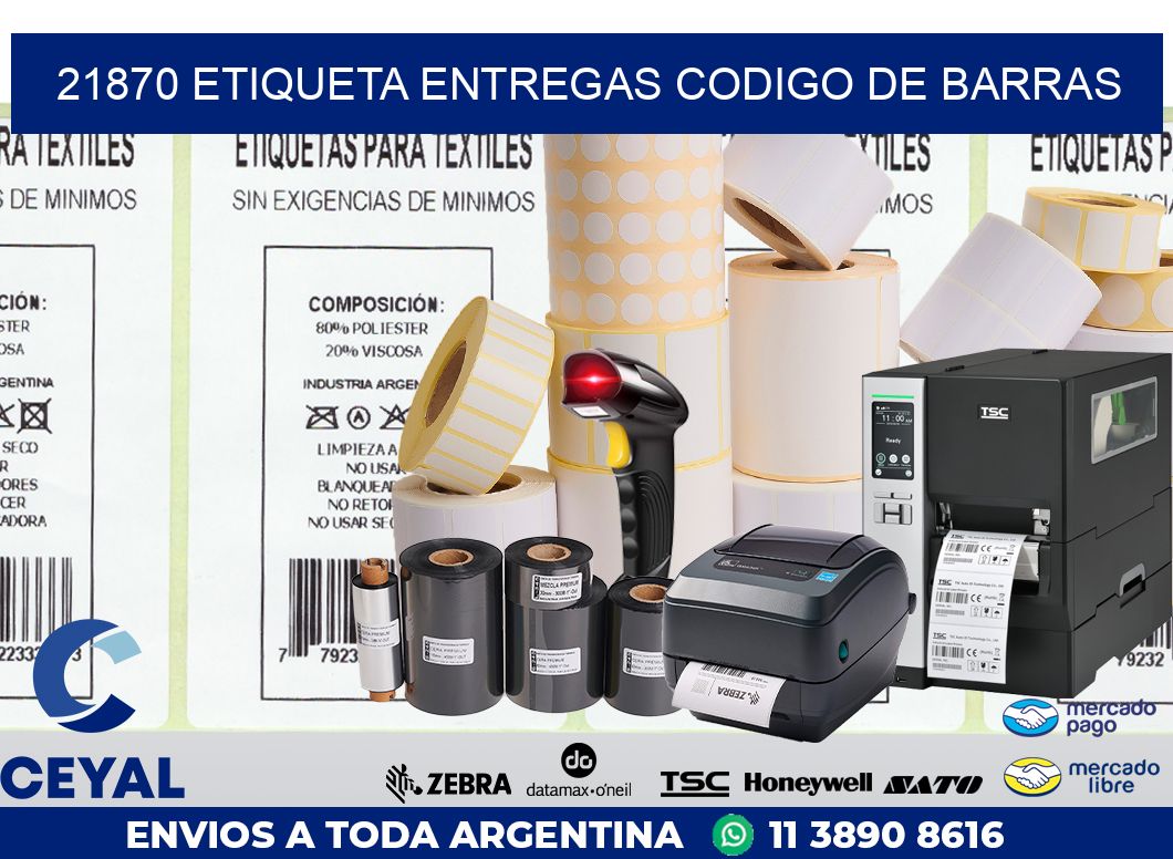 21870 ETIQUETA ENTREGAS CODIGO DE BARRAS