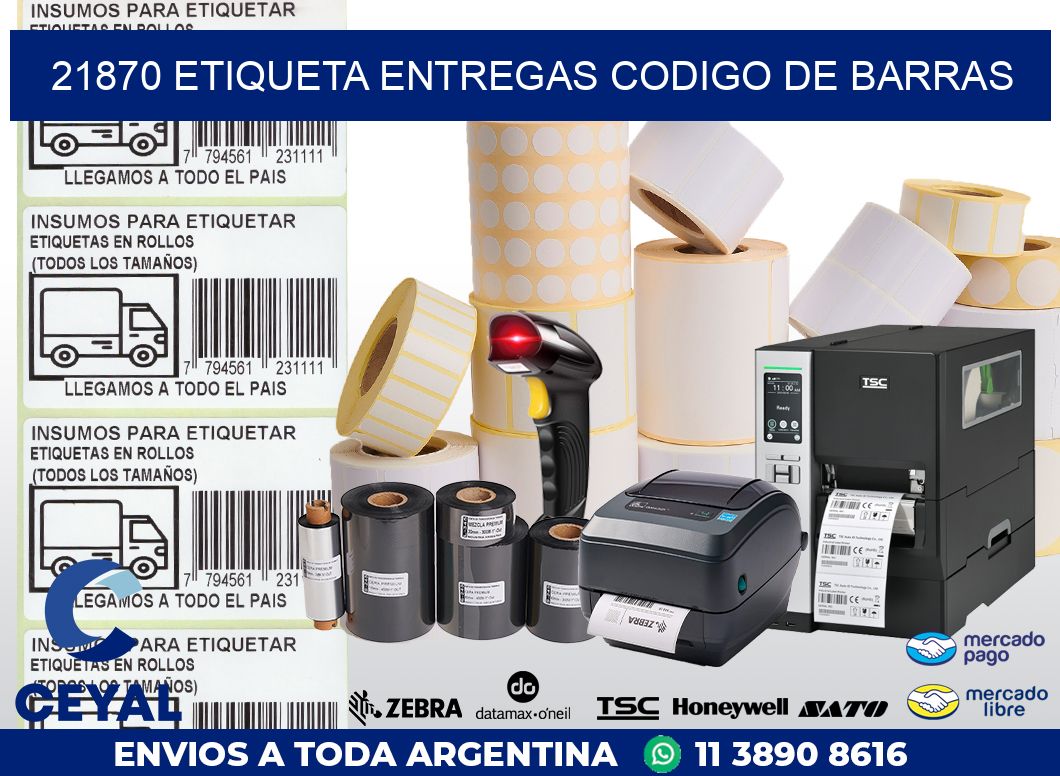 21870 ETIQUETA ENTREGAS CODIGO DE BARRAS