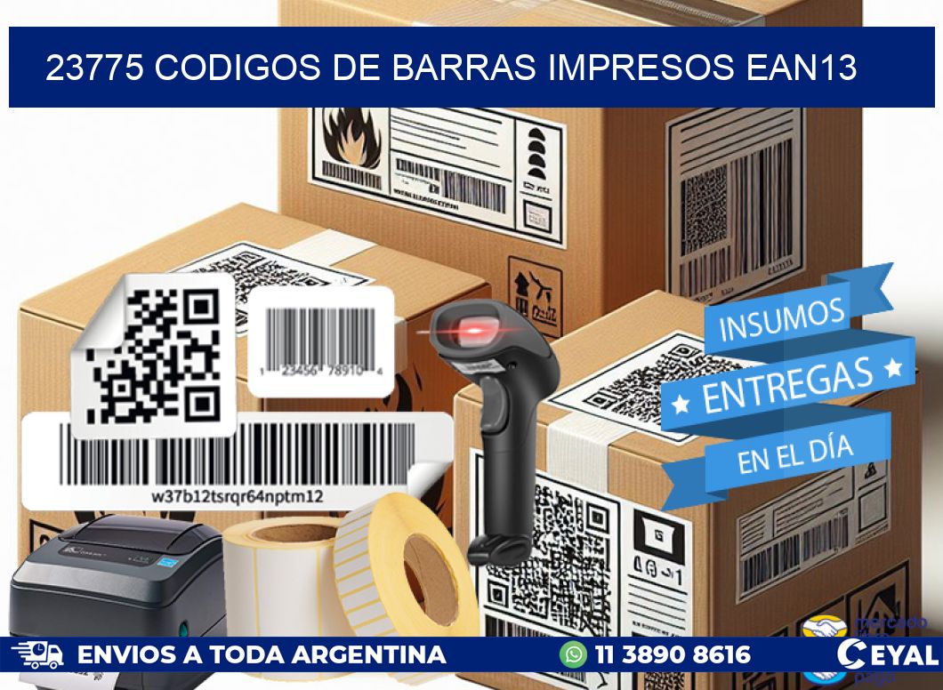 23775 Codigos de barras impresos ean13