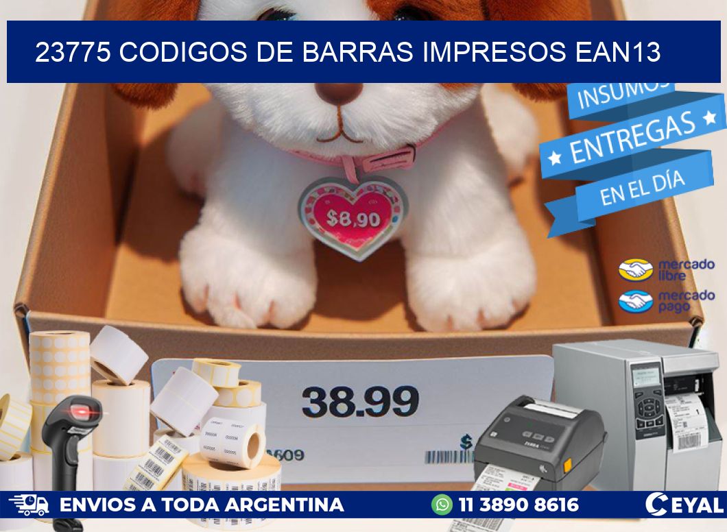 23775 Codigos de barras impresos ean13