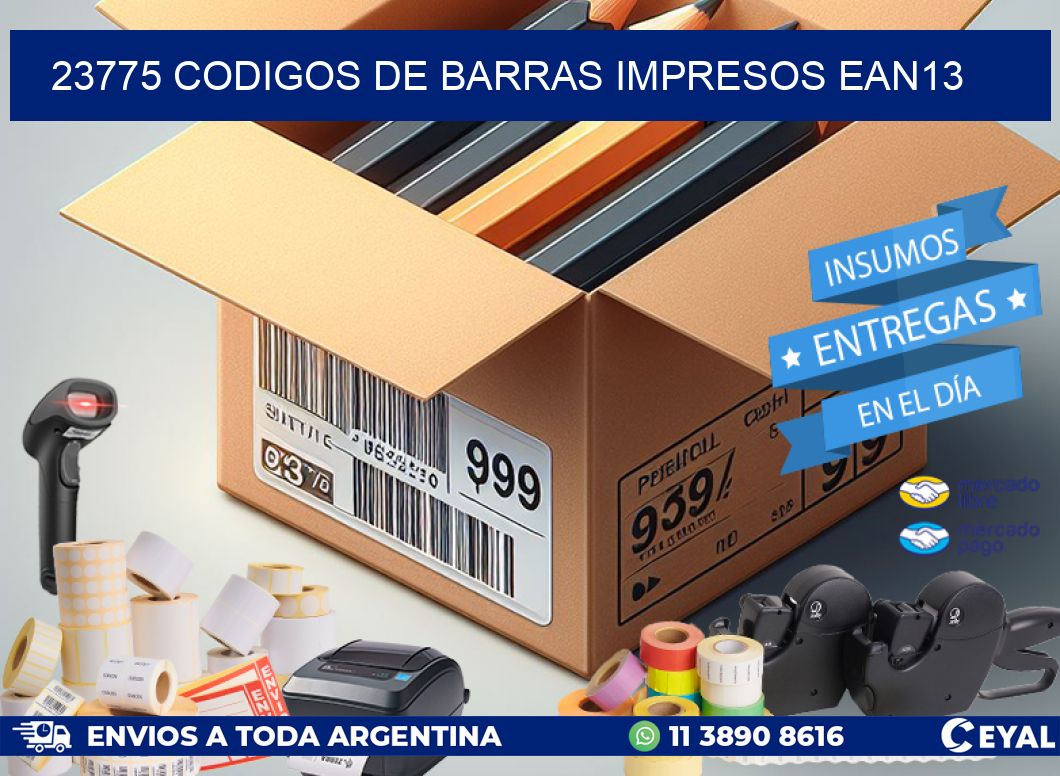 23775 Codigos de barras impresos ean13